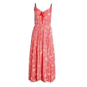For The Republic Pleated Floral Maxi Dress